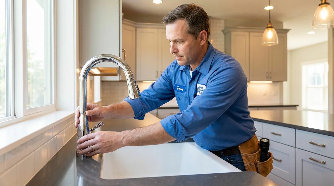 Kitchen faucet installation by Johns Plumbing LLC in Owego