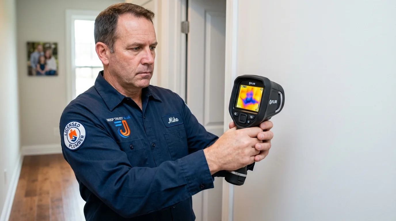 Thermal imaging leak detection by Johns Plumbing LLC in Owego